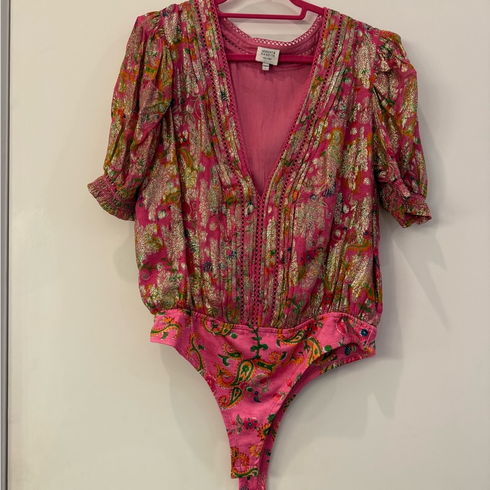 HEMANT & NANDITA Bodysuit NWOT - matching skirt avail